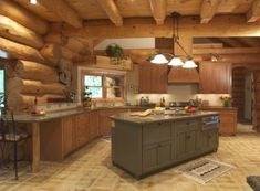 Log cabin kitchen